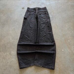 Baggy Black Carpenter Webs Jnco Styl Skater Y2k Vintage Jeans 32x31